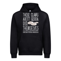 Black Clam Diggers Funny Quote Gift Long Beach Peninsula Urban Hoodie - minhPixels