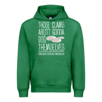 Emerald Clam Diggers Funny Quote Gift Long Beach Peninsula Urban Hoodie - minhPixels