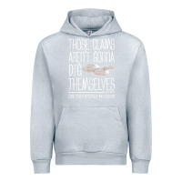Heather Grey Clam Diggers Funny Quote Gift Long Beach Peninsula Urban Hoodie - minhPixels
