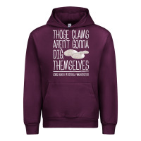 Mauve Wine Clam Diggers Funny Quote Gift Long Beach Peninsula Urban Hoodie - minhPixels