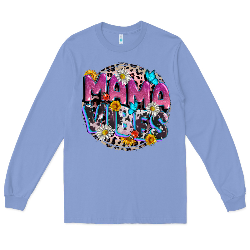 Mama Vibes Mother's Day Long Sleeve Tee by CowGirlArtShop | Teevron