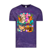 Cloud Purple Happy Easter Day truck Vintage Tee - HowdyJamesFarm