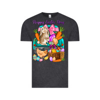 Vintage Black Happy Easter Day truck Vintage Tee - HowdyJamesFarm