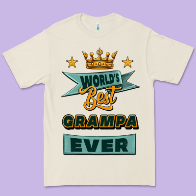World's Best Grampa Ever Premium Tee Designed By Jasminsmagicworld