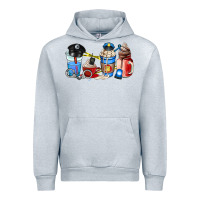 Heather Grey police coffee cup Urban Hoodie - AdoDesignShop