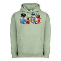 Pigment Oil Green police coffee cup Urban Hoodie - AdoDesignShop