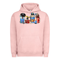 Pigment Salmon police coffee cup Urban Hoodie - AdoDesignShop