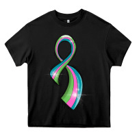 Black metastatic breast cancer ribbon Heavy Core Tee - LillyAllenDesigns
