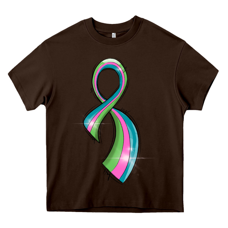 Metastatic Breast Cancer Ribbon Heavy Core Tee by LillyAllenDesigns | Teevron