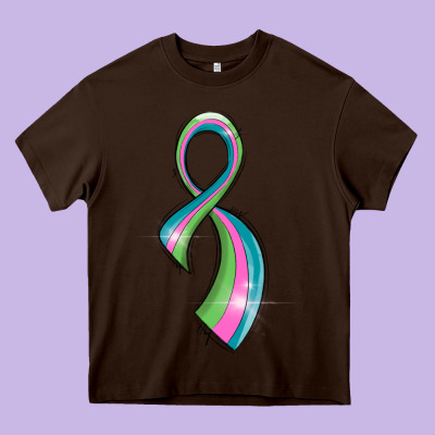 Metastatic Breast Cancer Ribbon Heavy Core Tee Designed By Lillyallendesigns