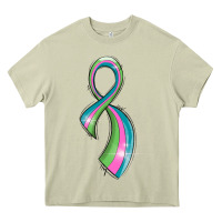 Mossy metastatic breast cancer ribbon Heavy Core Tee - LillyAllenDesigns