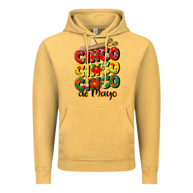 Cinco Cinco Cinco De Mayo Vintage Hoodie by CowGirlArtShop | Teevron
