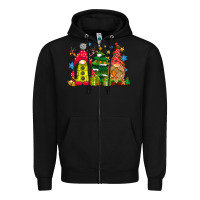 Black gnome Christmas Zipper Hoodie - CowhideDigitalArt