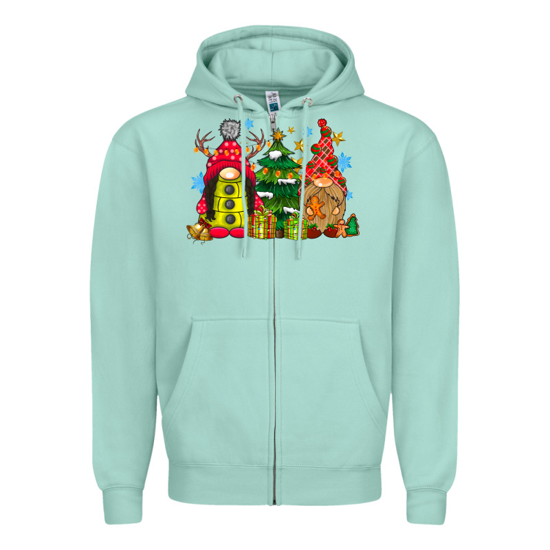 Gnome Christmas Zipper Hoodie by CowhideDigitalArt | Teevron