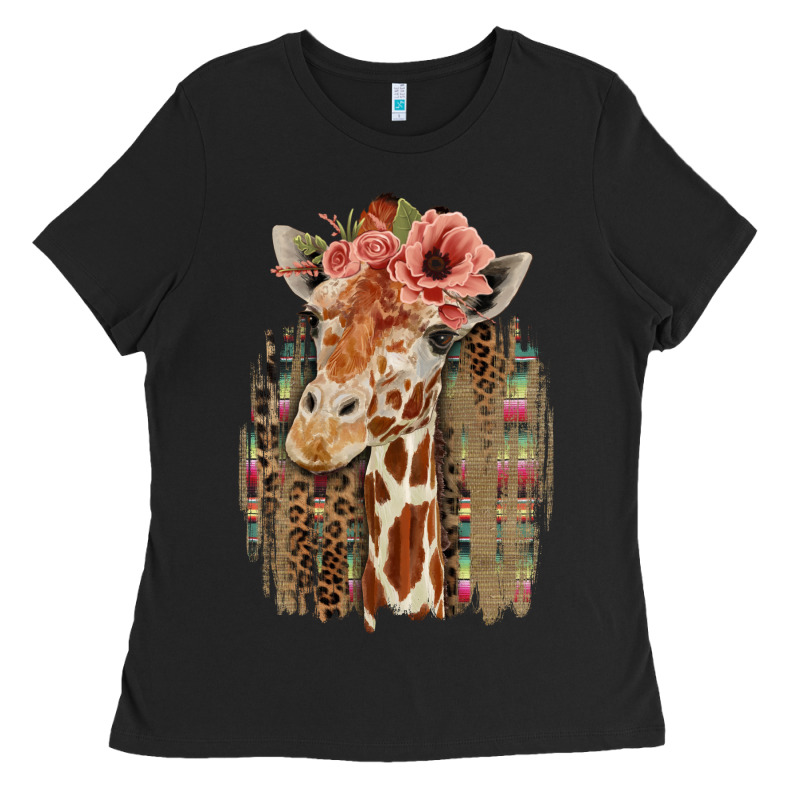 Giraffe With Floral Ladies Tee by Bettercallsaul | Teevron