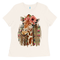 Bone Giraffe with Floral Ladies Tee - Bettercallsaul