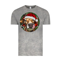 Cloud Rock Hereford Cow Christmas Vintage Tee - RanaPortraitStore