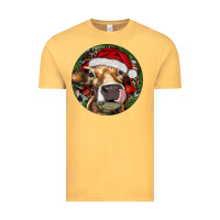 Vintage Mustard Hereford Cow Christmas Vintage Tee - RanaPortraitStore
