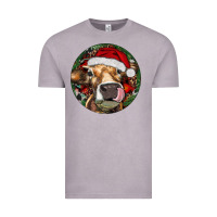 Vintage Zinc Hereford Cow Christmas Vintage Tee - RanaPortraitStore