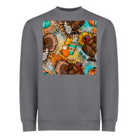 Storm thanksgiving turkey seamless pattern Heavyweight Sweatshirt - BundleAndBundleShop