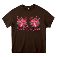 Chocolate Brown save the pumpkins Heavy Core Tee - LillyAllenDesigns