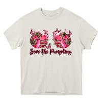 Cream save the pumpkins Heavy Core Tee - LillyAllenDesigns
