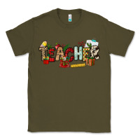 Army Green Christmas Teacher Classic Tee - NancyCooperArtShop