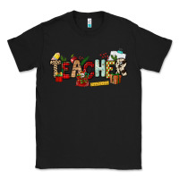 Black Christmas Teacher Classic Tee - NancyCooperArtShop
