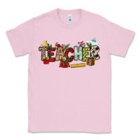 Bubblegum Pink Christmas Teacher Classic Tee - NancyCooperArtShop