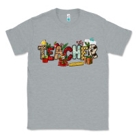 Heather Grey Christmas Teacher Classic Tee - NancyCooperArtShop