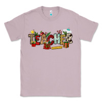 Lilac Christmas Teacher Classic Tee - NancyCooperArtShop