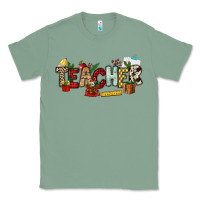 Sage Christmas Teacher Classic Tee - NancyCooperArtShop