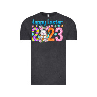 Vintage Black Happy Easter 2023 Easter Day Vintage Tee - HowdyJamesFarm