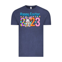 Vintage Denim Happy Easter 2023 Easter Day Vintage Tee - HowdyJamesFarm
