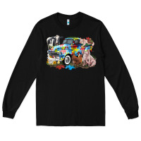 Black Autism truck with farm animals Long Sleeve Tee - CowGirlArtShop