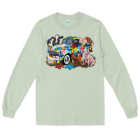 Matcha Autism truck with farm animals Long Sleeve Tee - CowGirlArtShop