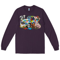 Plum Autism truck with farm animals Long Sleeve Tee - CowGirlArtShop