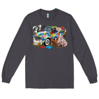 Smoke Autism truck with farm animals Long Sleeve Tee - CowGirlArtShop