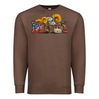 Chestnut mom boots hat and sunflower Premium Sweatshirt - Artiststas