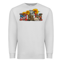 Dove Grey mom boots hat and sunflower Premium Sweatshirt - Artiststas