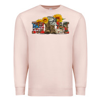 Pale Pink mom boots hat and sunflower Premium Sweatshirt - Artiststas