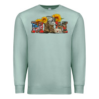Seafoam mom boots hat and sunflower Premium Sweatshirt - Artiststas