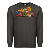 Smoke mom boots hat and sunflower Premium Sweatshirt - Artiststas