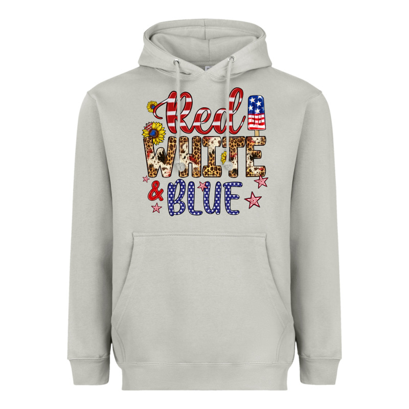 Red White And Blue Heavyweight Hoodie by Artiststas | Teevron