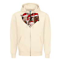Sandshell farm animals christmas Zipper Hoodie - CowhideDigitalArt