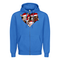 True Royal farm animals christmas Zipper Hoodie - CowhideDigitalArt