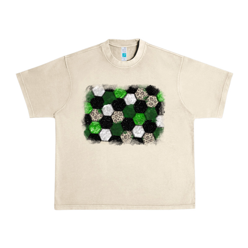 Soccer Leopard Glitter Background Urban Heavy Tee by HowdyJamesFarm | Teevron