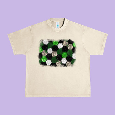Soccer Leopard Glitter Background Urban Heavy Tee Designed By Howdyjamesfarm