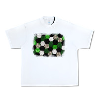 White Soccer leopard glitter background Urban Heavy Tee - HowdyJamesFarm