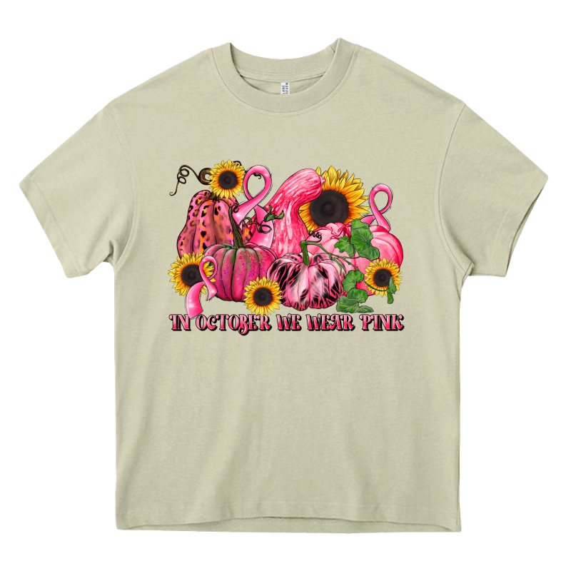 In October We Wear Pink Heavy Core Tee by LillyAllenDesigns | Teevron